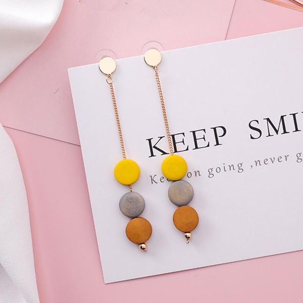 dangle & chandelier vintage fashion multicolor round piece wood long chain drop earrings personality temperament oorbellen for women ec1173, Silver
dangle & chandelier vintage fashion multicolor round piece wood long chain drop earrings personality temperament oorbellen for women ec1173, Silver