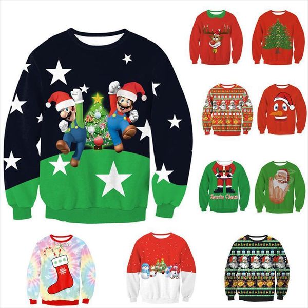 ugly christmas men womens sweater women print o neck female pullover autumn winter clothing xmas oversize ladies sweaters, White;black
ugly christmas men womens sweater women print o neck female pullover autumn winter clothing xmas oversize ladies sweaters, White;black