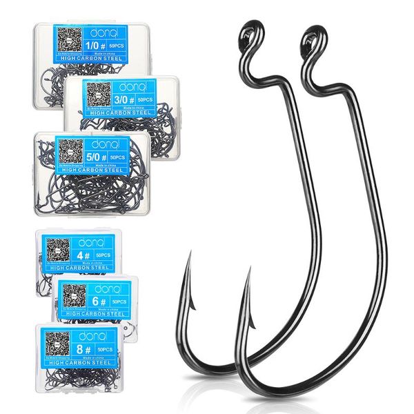 fishing hooks 50pcs/ box wide crank offset carbon steel carp fishhook for soft worm lure 5/0#-1# bass barbed
fishing hooks 50pcs/ box wide crank offset carbon steel carp fishhook for soft worm lure 5/0#-1# bass barbed