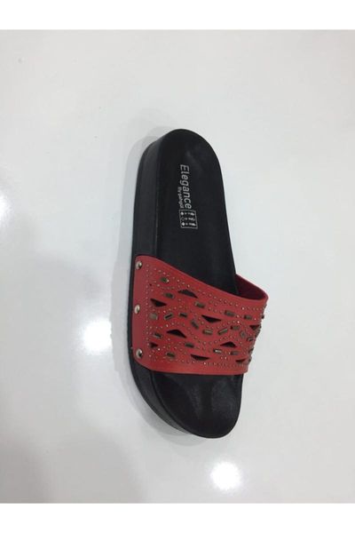 slippers women's red, Black