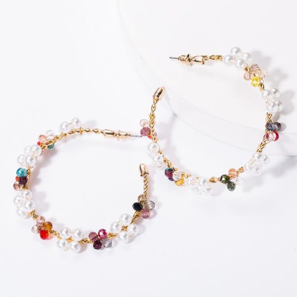 trendy boho pearl weave hoop earrings for women fashion multicolor glass bead retrl round jewelry accessories & huggie, Golden;silver
trendy boho pearl weave hoop earrings for women fashion multicolor glass bead retrl round jewelry accessories & huggie, Golden;silver