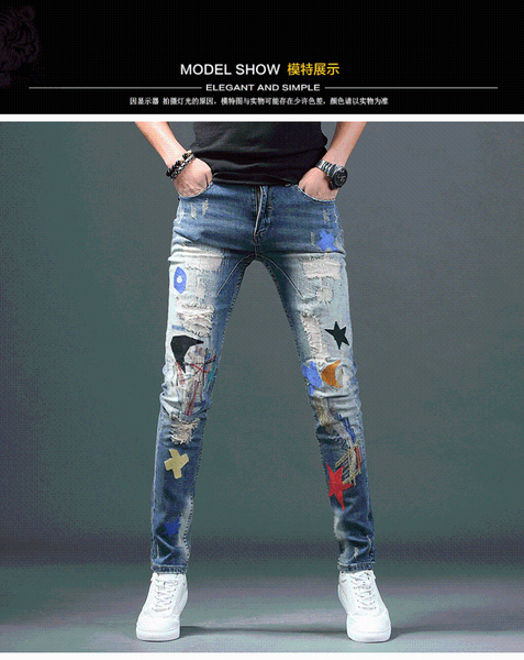 men's jeans ws03134 fashion 2021 runway luxury european design party style clothing, Blue
men's jeans ws03134 fashion 2021 runway luxury european design party style clothing, Blue