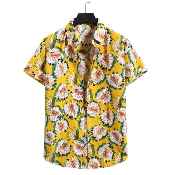 men's casual shirts summer short sleeve beach hawaiian shirt men 2021 fashion floral print mens tropical aloha holiday vacation chemise, White;black
men's casual shirts summer short sleeve beach hawaiian shirt men 2021 fashion floral print mens tropical aloha holiday vacation chemise, White;black