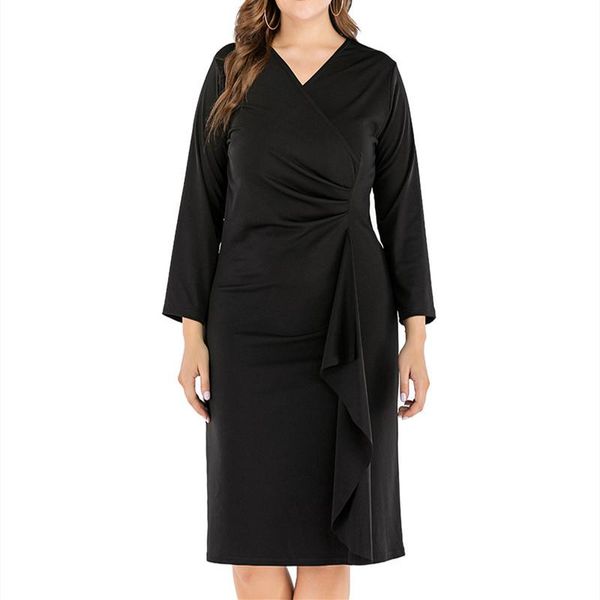 casual dresses 2021 summer ruffle hip wrap elastic dress long sleeve large size for women's, Black;gray
casual dresses 2021 summer ruffle hip wrap elastic dress long sleeve large size for women's, Black;gray