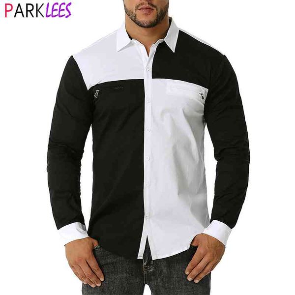 fashion double zipper western cowboy shirt men red black contrast long sleeve shirts mens casual patchwork party shirt for male 210522, White;black
fashion double zipper western cowboy shirt men red black contrast long sleeve shirts mens casual patchwork party shirt for male 210522, White;black