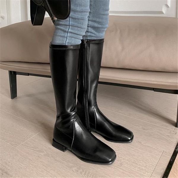 boots pxelena plus size 34-43 women riding knight knee high low heel square toe motorcycle military 2021 autumn winter, Black
boots pxelena plus size 34-43 women riding knight knee high low heel square toe motorcycle military 2021 autumn winter, Black