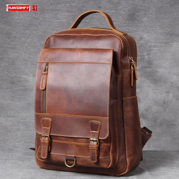 backpack retro crazy horse leather bag men large-capacity lapmale computer schoolbag first layer cowhide
backpack retro crazy horse leather bag men large-capacity lapmale computer schoolbag first layer cowhide