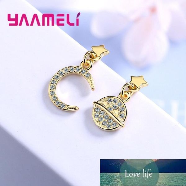 stud fashion gold silver zircon earring 925 sterling star moon planet pierced women gift jewellery, Golden;silver
stud fashion gold silver zircon earring 925 sterling star moon planet pierced women gift jewellery, Golden;silver