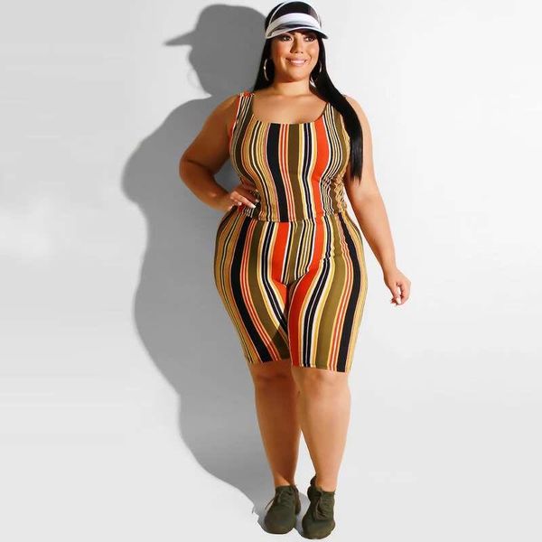oversize 2 piece set women tracksuit fashion striped elastic vest shorts outfits 2021 large size summer plus women's tracksuits, Gray
oversize 2 piece set women tracksuit fashion striped elastic vest shorts outfits 2021 large size summer plus women's tracksuits, Gray
