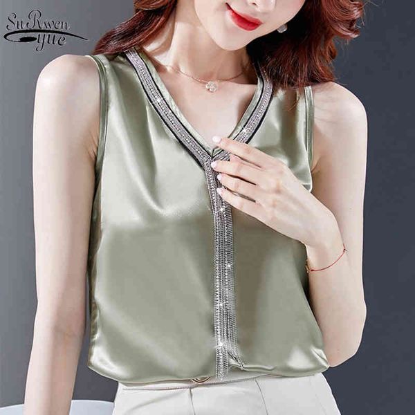fashion v-neck stain vests sleeveless women blusas mujer de moda streetwear casual thin tank 9561 210521, White
fashion v-neck stain vests sleeveless women blusas mujer de moda streetwear casual thin tank 9561 210521, White