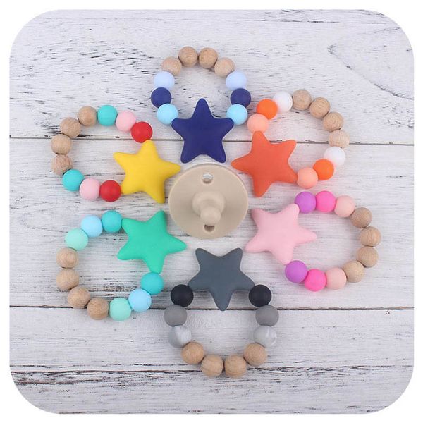diy baby pacifiers natural wooden silicone teething beads teether newborn teeth practice toys food grade soother infant feeding b8143
diy baby pacifiers natural wooden silicone teething beads teether newborn teeth practice toys food grade soother infant feeding b8143