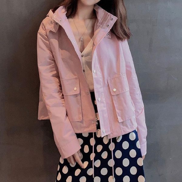 women's trench coats ouamashi flag 2021 spring and autumn pink hooded jacket short windbreaker casual coat women, Tan;black
women's trench coats ouamashi flag 2021 spring and autumn pink hooded jacket short windbreaker casual coat women, Tan;black
