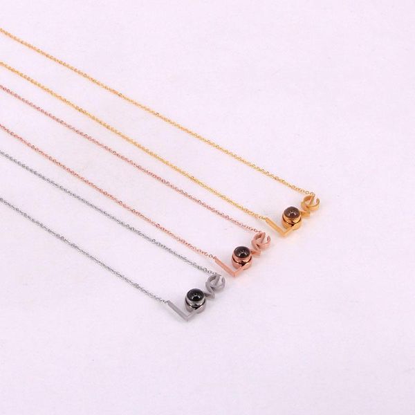 pendant necklaces stainless steel rose gold& 100 languages i love you projection necklace romantic wedding, Silver
pendant necklaces stainless steel rose gold& 100 languages i love you projection necklace romantic wedding, Silver