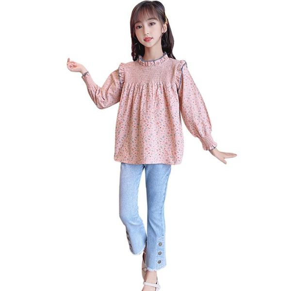 clothing sets children clothes blouse + jeans children's for girls casual style big spring autumn costume, White
clothing sets children clothes blouse + jeans children's for girls casual style big spring autumn costume, White