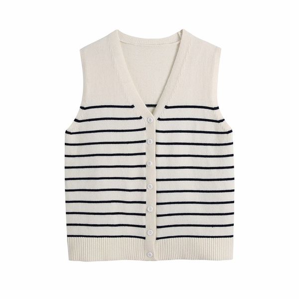 women's knits & tees 2021 women's knitted shirt with no sleeves designer sweater vest low-cut v-knit cardigan striped, White
women's knits & tees 2021 women's knitted shirt with no sleeves designer sweater vest low-cut v-knit cardigan striped, White