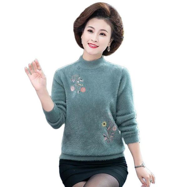 women's sweaters 2021 ladies autumn winter clothes imitate mink velvet add thick sweater warm loose embroidery female base shirt, White;black
women's sweaters 2021 ladies autumn winter clothes imitate mink velvet add thick sweater warm loose embroidery female base shirt, White;black