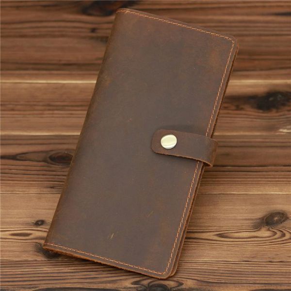 wallets men's crazy horse leather long wallet brown real clutch snap purse hasp with coin pocket, Red;black
wallets men's crazy horse leather long wallet brown real clutch snap purse hasp with coin pocket, Red;black