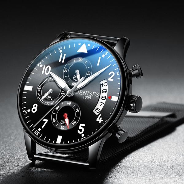 wristwatches 2021 jenises fashion military wristwatch for men quartz watches steel mesh multifuncftional sport watch reloj hombre black, Slivery;brown
wristwatches 2021 jenises fashion military wristwatch for men quartz watches steel mesh multifuncftional sport watch reloj hombre black, Slivery;brown