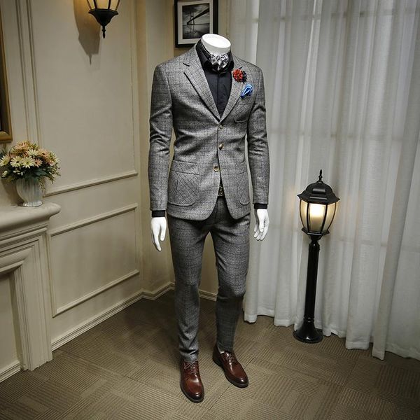 men's causal suit jackets mans wedding dresses two pieces grey stripe suits england fashion blazers 365tz66 &, White;black
men's causal suit jackets mans wedding dresses two pieces grey stripe suits england fashion blazers 365tz66 &, White;black