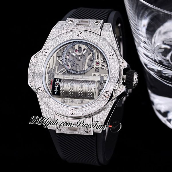 2021 mp-11 miyota automatic mens watch 3d carbon texture steel case diamonds bezel silver skeleton engine dial black rubber watches limited, Slivery;brown
2021 mp-11 miyota automatic mens watch 3d carbon texture steel case diamonds bezel silver skeleton engine dial black rubber watches limited, Slivery;brown