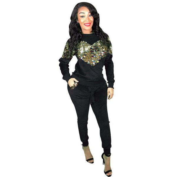 women's two piece pants 2pcs 2021 fall o-neck fashion tracksuit women long sleeve sequined bodycon drawstring jumpsuit casual clubwear, White
women's two piece pants 2pcs 2021 fall o-neck fashion tracksuit women long sleeve sequined bodycon drawstring jumpsuit casual clubwear, White