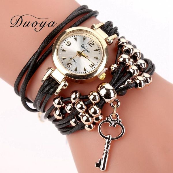 wristwatches duoya brand watches for women fashion simple gold beads charm bracelet quartz watch luxury key pendant dress woman clock, Slivery;brown
wristwatches duoya brand watches for women fashion simple gold beads charm bracelet quartz watch luxury key pendant dress woman clock, Slivery;brown
