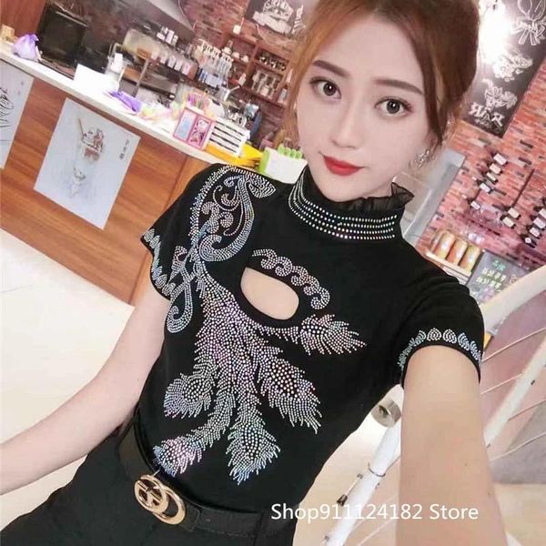 women's t-shirt 2021 summer 100%cotton european clothes girls stand shiny diamonds hollow out women short sleeve, White
women's t-shirt 2021 summer 100%cotton european clothes girls stand shiny diamonds hollow out women short sleeve, White