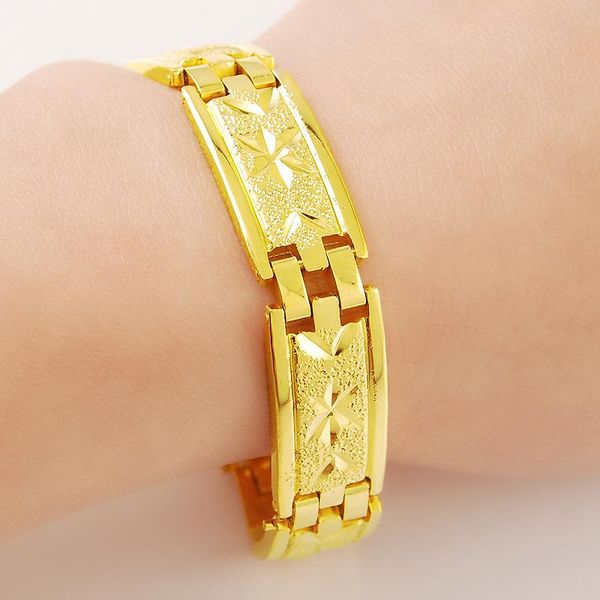 charm bracelets 24k pure gold color bracelet for women luxury party jewelry accessories yellow bangles wholesale price, Golden;silver
charm bracelets 24k pure gold color bracelet for women luxury party jewelry accessories yellow bangles wholesale price, Golden;silver