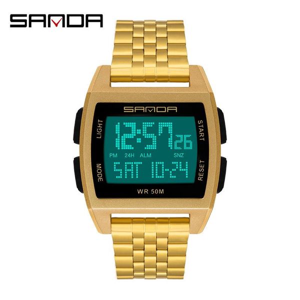 wristwatches popolar men's gold watches military sports led digital watch for men steel waterproof clock relogio masculino, Slivery;brown
wristwatches popolar men's gold watches military sports led digital watch for men steel waterproof clock relogio masculino, Slivery;brown