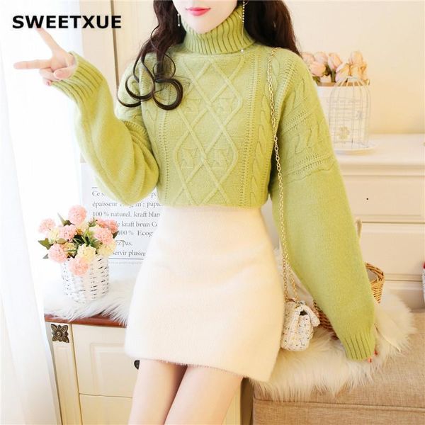 two piece dress sweetxue autumn winter warm sweater set women's suit retro loose turtleneck + white skirt mini skirts sets
two piece dress sweetxue autumn winter warm sweater set women's suit retro loose turtleneck + white skirt mini skirts sets