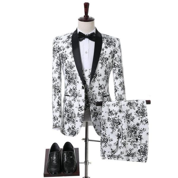 men's suits & blazers jeltoin real po white blue 3 piece floral wedding for men groomsmen jacket party fashion formal tuxedo coat suit, White;black
men's suits & blazers jeltoin real po white blue 3 piece floral wedding for men groomsmen jacket party fashion formal tuxedo coat suit, White;black