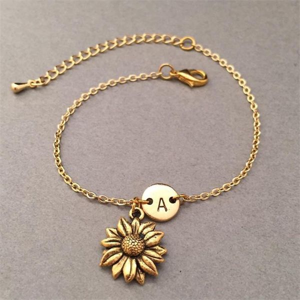 gardening sunflower charm bracelet with letter jewelry gold/silvertone link initial 22+5cm extenders bracelets, Golden;silver
gardening sunflower charm bracelet with letter jewelry gold/silvertone link initial 22+5cm extenders bracelets, Golden;silver