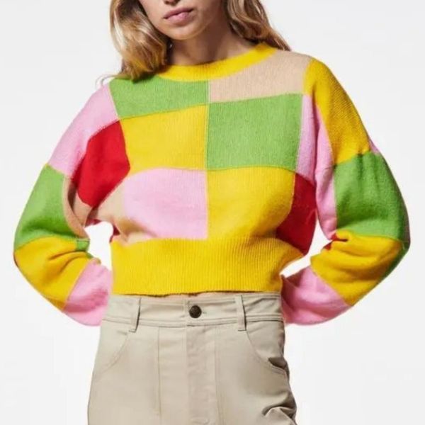 women's sweaters 2021 autumn and winter fashion loose thin long-sleeved street style contrast color round neck pullover knitted sweater, White;black
women's sweaters 2021 autumn and winter fashion loose thin long-sleeved street style contrast color round neck pullover knitted sweater, White;black