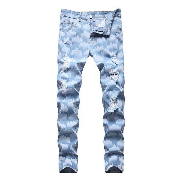 arrival men fashion printed jeans pants slim fit casual denim trousers for male streetwear stretch men's, Blue
arrival men fashion printed jeans pants slim fit casual denim trousers for male streetwear stretch men's, Blue