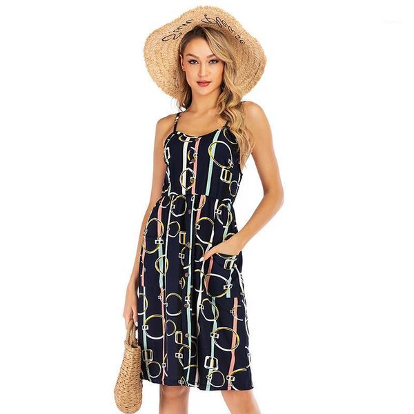 dress women 2021 fashion spring summer style suspender slim circle geometric print casual dresses, Black;gray
dress women 2021 fashion spring summer style suspender slim circle geometric print casual dresses, Black;gray