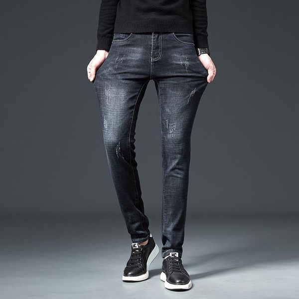 slim elastic cotton jeans for men, classic denim pants, italian eagle fashion, autumn winter men's, Blue
slim elastic cotton jeans for men, classic denim pants, italian eagle fashion, autumn winter men's, Blue