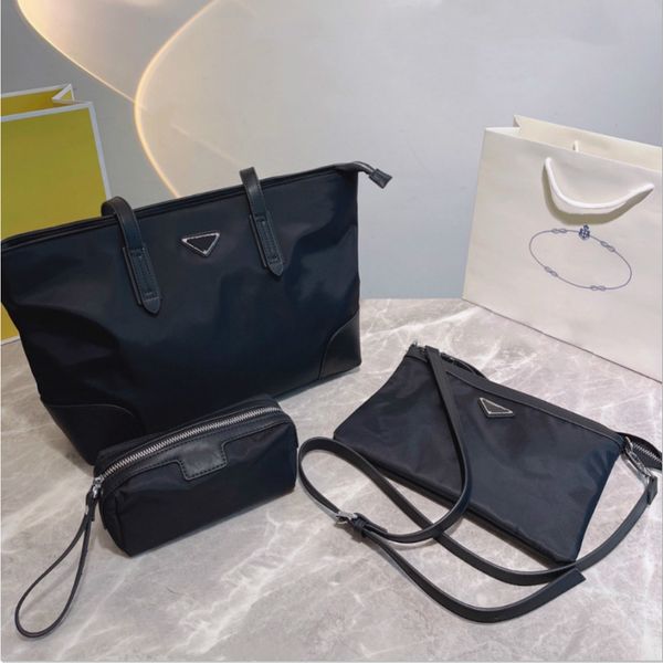 Women Shopping Bags 3-pc Nylon Totes Black Shoulder Bag Designers Crossbody lady Clutch Purses Wallets Medium size Triangle high quality
Women Shopping Bags 3-pc Nylon Totes Black Shoulder Bag Designers Crossbody lady Clutch Purses Wallets Medium size Triangle high quality