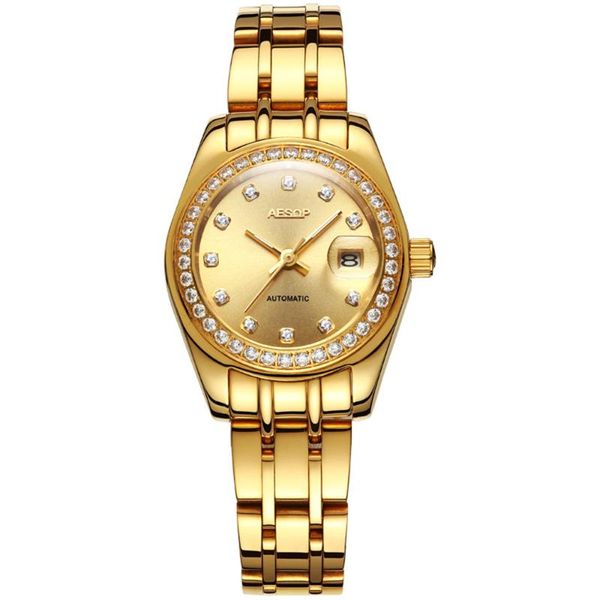 wristwatches aesop gold luxury women japan movement mechanical automatic watch ladies stainless steel sapphire female clock relogios feminin, Slivery;brown
wristwatches aesop gold luxury women japan movement mechanical automatic watch ladies stainless steel sapphire female clock relogios feminin, Slivery;brown