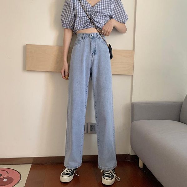 women's jeans woman pants high waist summer 2021 straight-leg loose light color pantalones vaqueros mujer, Blue
women's jeans woman pants high waist summer 2021 straight-leg loose light color pantalones vaqueros mujer, Blue