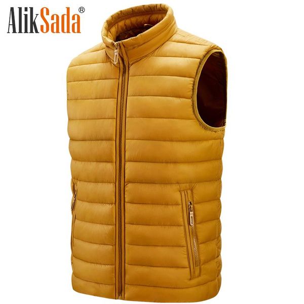 men's vests aliksada 2021 winter mens waistcoat male stand collar fashion casual warm vest men sleeveless jacket outerwear, Black;white
men's vests aliksada 2021 winter mens waistcoat male stand collar fashion casual warm vest men sleeveless jacket outerwear, Black;white
