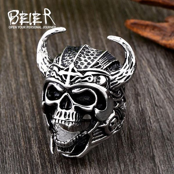 cluster rings beier 316l stainless steel viking warrior skull cross men's ring punk nordic horns war god jewelry llbr8-692r, Golden;silver
cluster rings beier 316l stainless steel viking warrior skull cross men's ring punk nordic horns war god jewelry llbr8-692r, Golden;silver