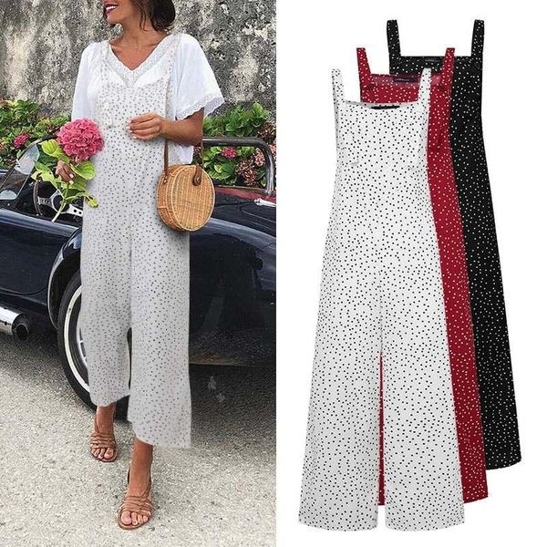 celmia plus size women long bib dungarees point dot sleeveless strap jumpsuits casual loose wide leg playsuit party overall women's & r, Black;white
celmia plus size women long bib dungarees point dot sleeveless strap jumpsuits casual loose wide leg playsuit party overall women's & r, Black;white