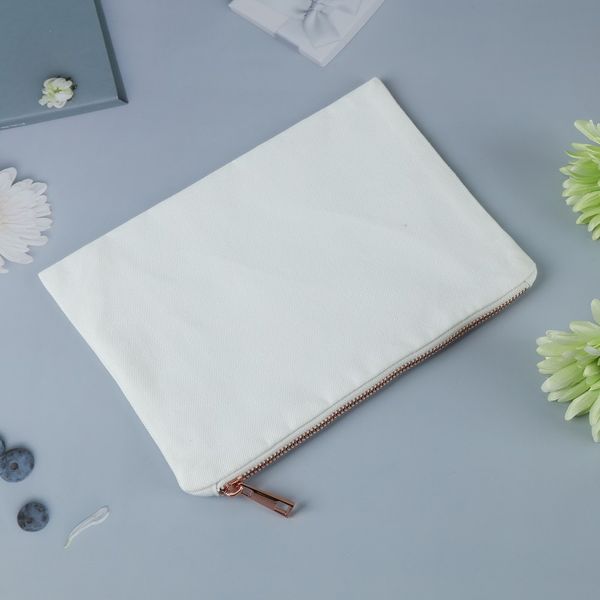 ladies clutch bags polyester canvas party member gift travel makeup bag with rose gold zipper for sublimation 7*10
ladies clutch bags polyester canvas party member gift travel makeup bag with rose gold zipper for sublimation 7*10