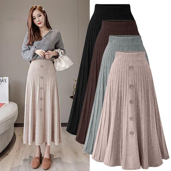 skirts zoulv single-breasted high waist knitted ladies pleated skirt women's mid-length autumn and winter loose plus size, Black
skirts zoulv single-breasted high waist knitted ladies pleated skirt women's mid-length autumn and winter loose plus size, Black