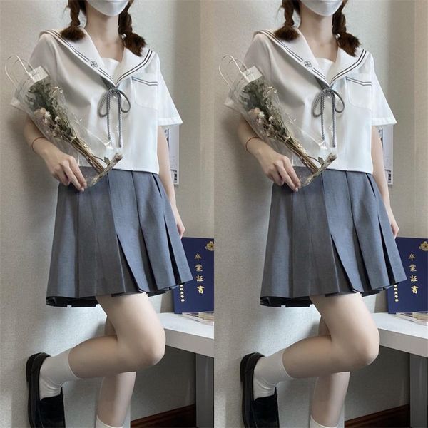 clothing sets japanese school uniforms student jk short sleeve shirt sailor suit students navy neck white ladies summer 2021
clothing sets japanese school uniforms student jk short sleeve shirt sailor suit students navy neck white ladies summer 2021