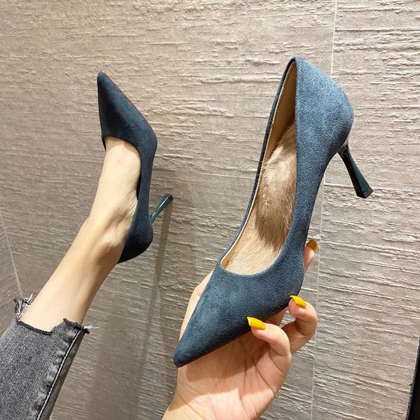 dress shoes high heels women stiletto suede pointed toe fashion women's single shallow mouth black work
dress shoes high heels women stiletto suede pointed toe fashion women's single shallow mouth black work