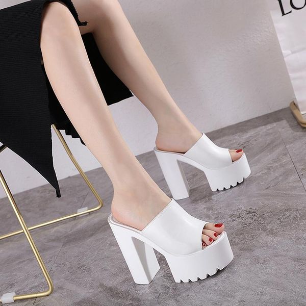 slippers 15cm super high heel sandals female fish mouth wear 2021 thick bottom black and white dressing room flip flops
slippers 15cm super high heel sandals female fish mouth wear 2021 thick bottom black and white dressing room flip flops