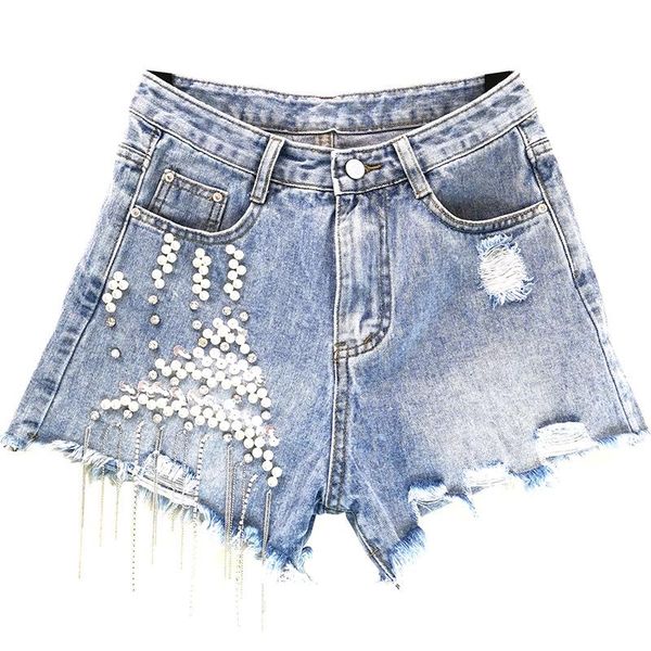 women's shorts denim female 2021 summer european station beaded sequins rhinestone tassel high waist loose wide leg short h311, White;black
women's shorts denim female 2021 summer european station beaded sequins rhinestone tassel high waist loose wide leg short h311, White;black