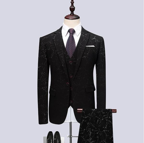 men's suits & blazers (jacket+vest+pants) 2021 men black fashion party dresses slim fit business suit tailored dinner, White;black
men's suits & blazers (jacket+vest+pants) 2021 men black fashion party dresses slim fit business suit tailored dinner, White;black