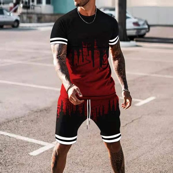 men's tracksuits sportswear suit fashion casual short-sleeved t-shirt + beach shorts 2-piece set 2021, Gray
men's tracksuits sportswear suit fashion casual short-sleeved t-shirt + beach shorts 2-piece set 2021, Gray